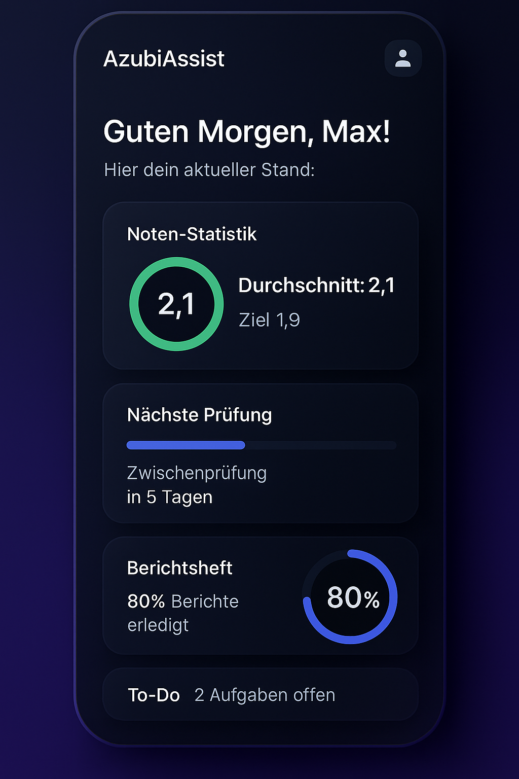 AzubiAssist App Mockup